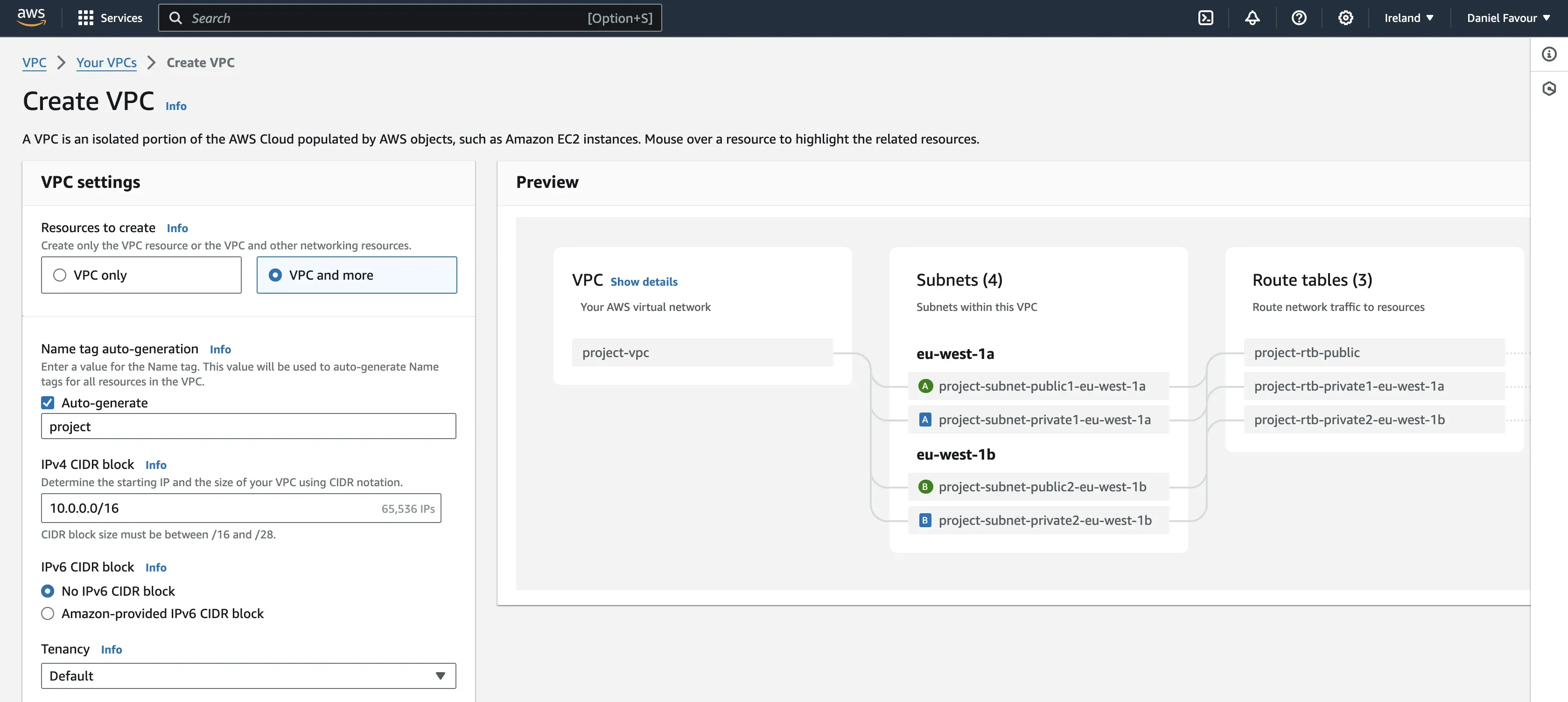 VPC configuration